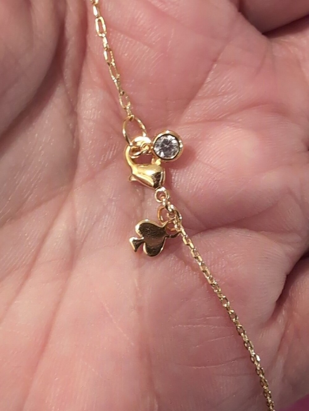 NWT kate spade 19 Inch Chain - Gold Bow Pendant Necklace with Crystals - Picture 6 of 8